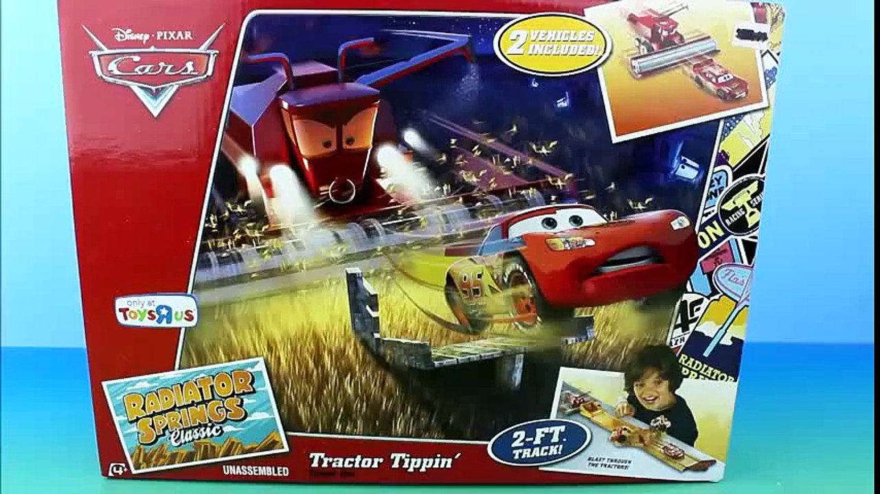 Disney Pixar Cars Tractor Tippin' Track Set Radiator Springs Classic Frank Combine Lightning McQueen