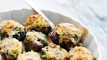 Spinach Artichoke Dip Stuffed Mushrooms