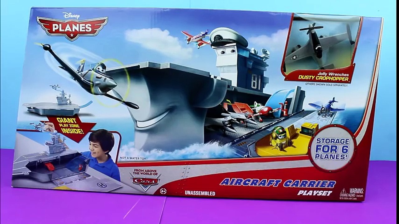 Disney Planes Aircraft Carrier Playset with Jolly Wrenches Dusty