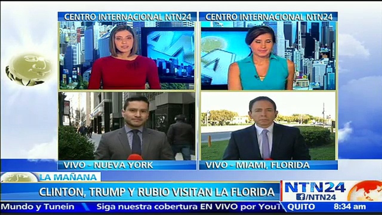 Donald Trump, Marco Rubio y Hillary Clinton visitan la Florida para captar el voto hispano en EE.UU.