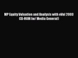 Read MP Equity Valuation and Analysis with eVal 2003 CD-ROM (w/ Media General) Ebook Free