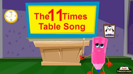 11 Times Table  kids songs & nursery rhymes in English with lyrics
