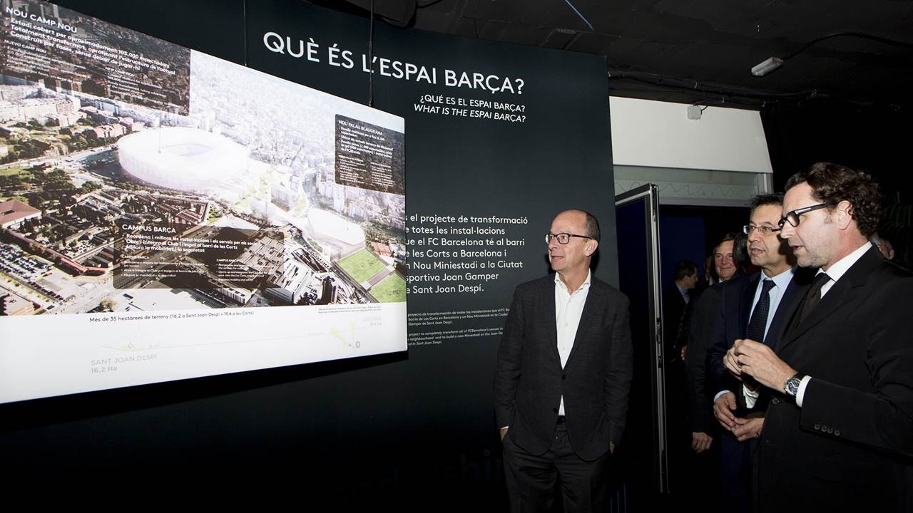 Oberta l’exposició del Nou Palau Blaugrana