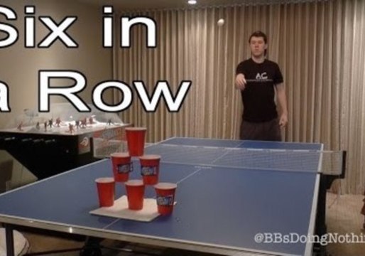 This Beer Pong Trick Shot Must Have Taken Forever