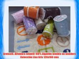 Aratextil. Alfombra Infantil 100% Algodón lavable en lavadora Colección Lisa Gris 120x160 cms