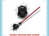 Star Wars Darth vader saber luz 3D LED