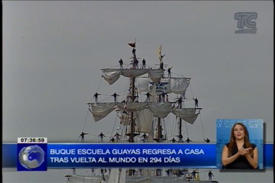Buque Escuela Guayas regresa a casa tras vuelta al mundo en 294 días