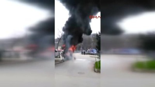 Bartın Yolcu Minibüsü Alev Alev Yandı