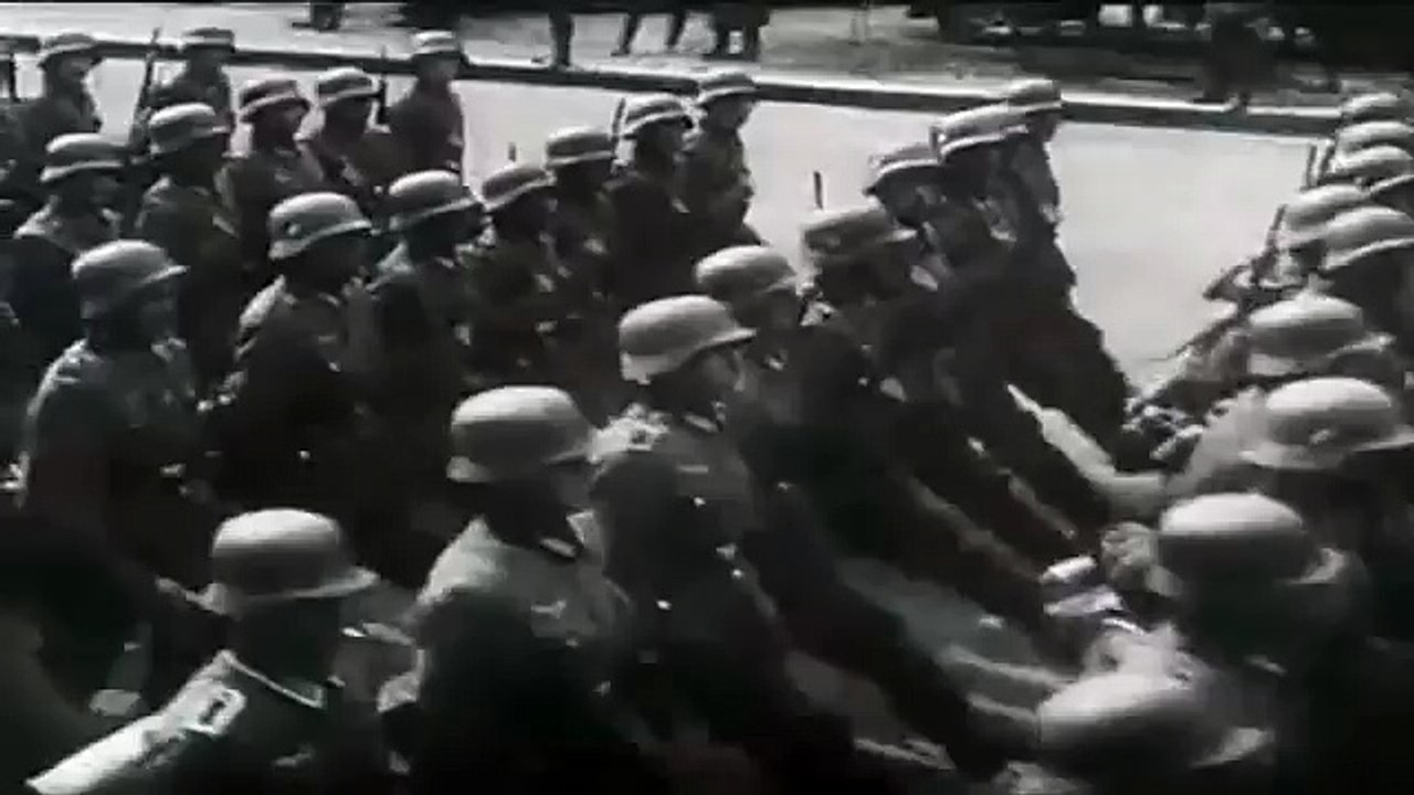 Wehrmacht soldiers march