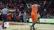 Watch: College basketball player intentionally trips referee