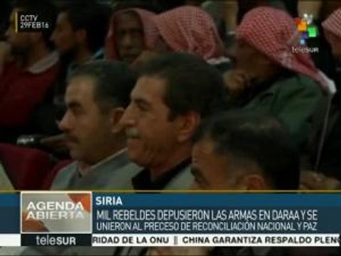 Mil rebeldes sirios deponen las armas y se pronuncian por la paz