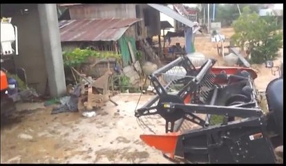 Download Video: KUBOTA DC70 attachments, alternator, accidents, pulling, working, on farm fields in cambod