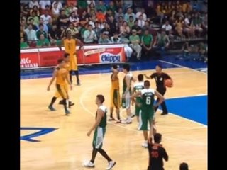 Terrence Romeo wiping Jeron Teng's hand with his spit in UAAP semis