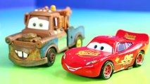 Disney Cars Pixar Custom Mater Lightning McQueen start Imaginext Batman Hall Of Justice on fire