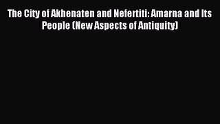 Download The City of Akhenaten and Nefertiti: Amarna and Its People (New Aspects of Antiquity)