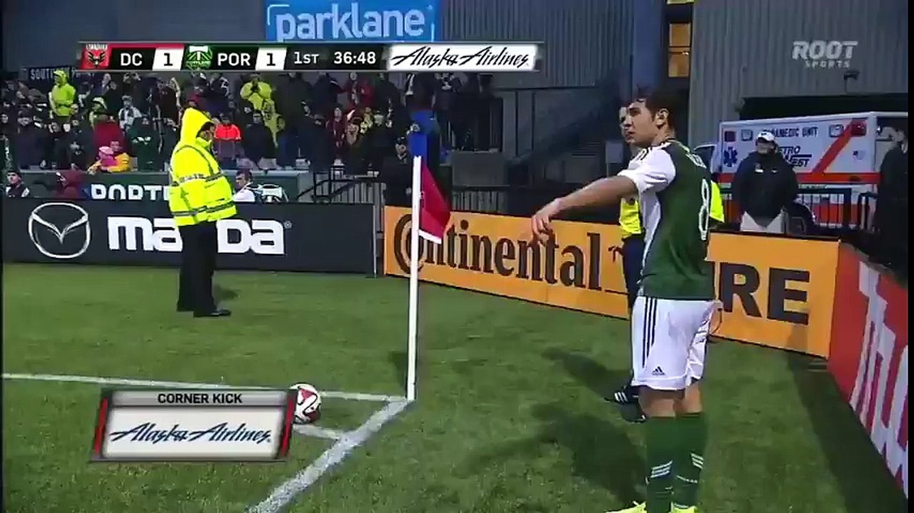 GOAL Gaston Fernandez gets an acrobatic goal off of a perfect ball in from Valeri.