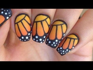 Nail Art Tutorial: Monarch Butterfly