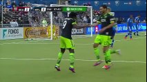 GOAL Obafemi Martins smashes in a Kenny Cooper cross to double the lead