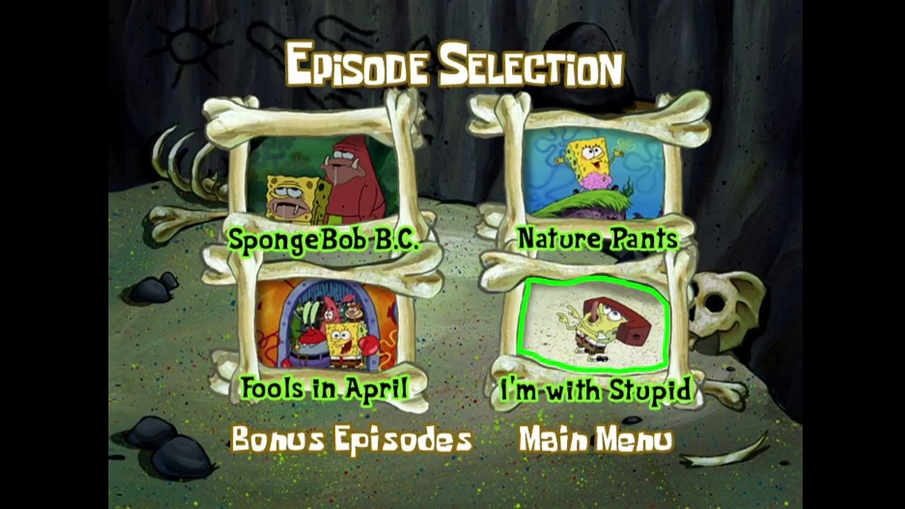 SpongeBob Goes Prehistoric (DVD) - Menu