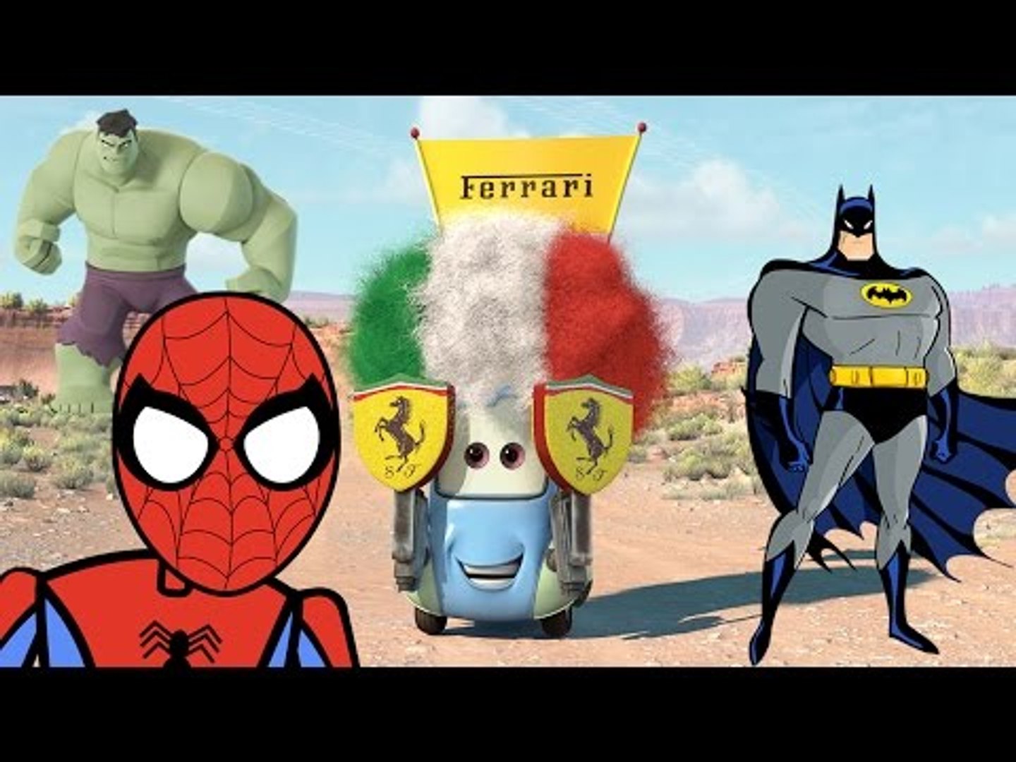 ♫ Nursery Rhymes song - #Spiderman #Batman #Hulk and Disney Cars color  dacing singing - video Dailymotion