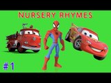 ♫ Nursery Rhymes songs - Spiderman with Disney Cars Pixar (Lightning McQueen)