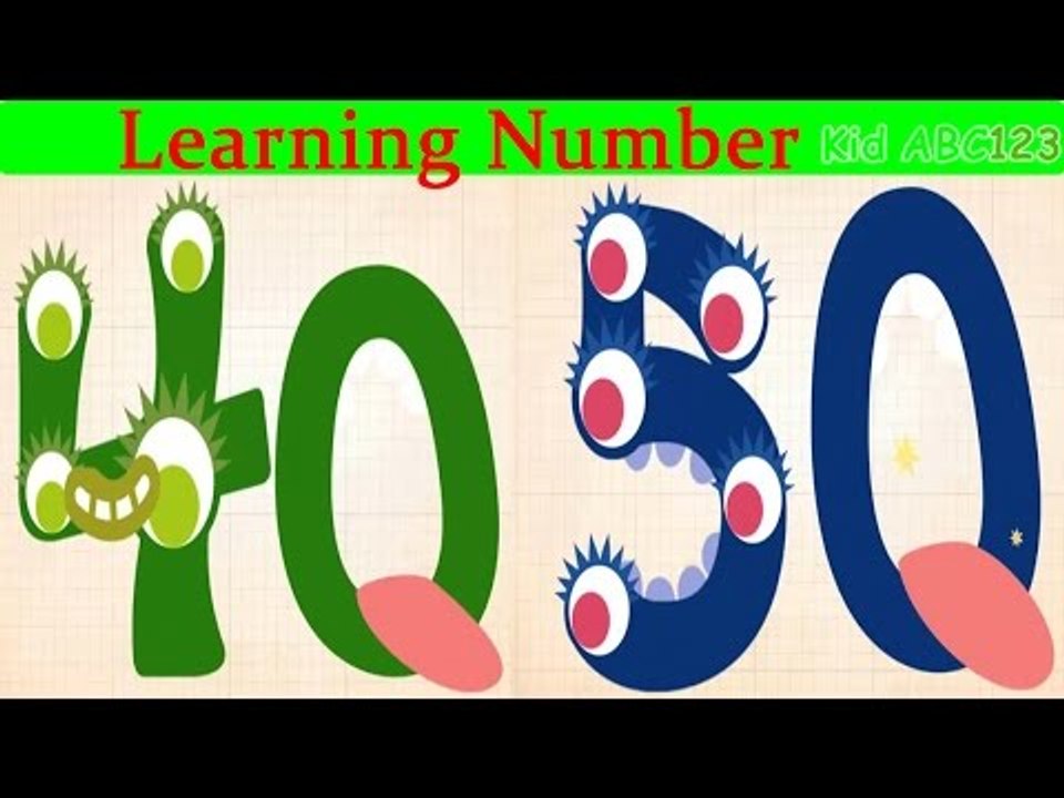 123 Number Learning for Kids - Counting 40 to 50