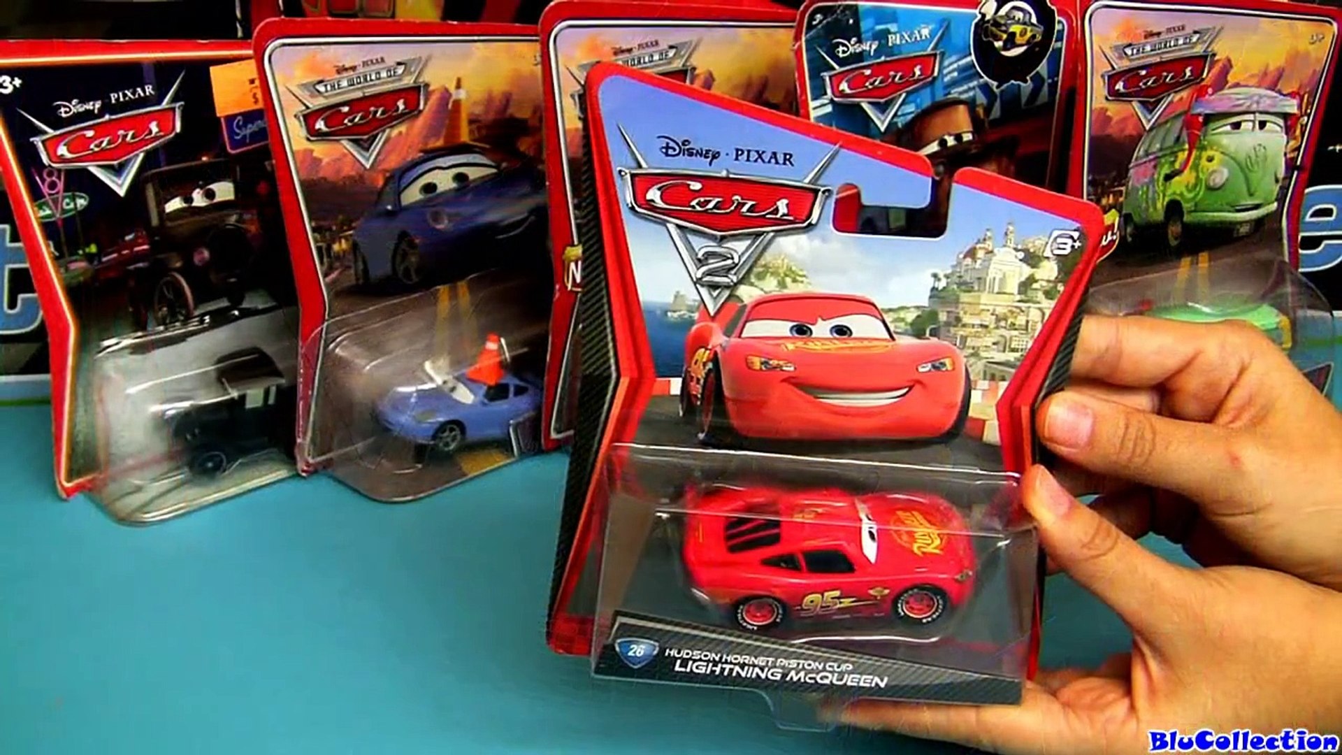 Hudson Hornet Piston Cup Lightning Mcqueen #26 Diecast CARS 2 Disney toy  review by Blucollection - Dailymotion Video