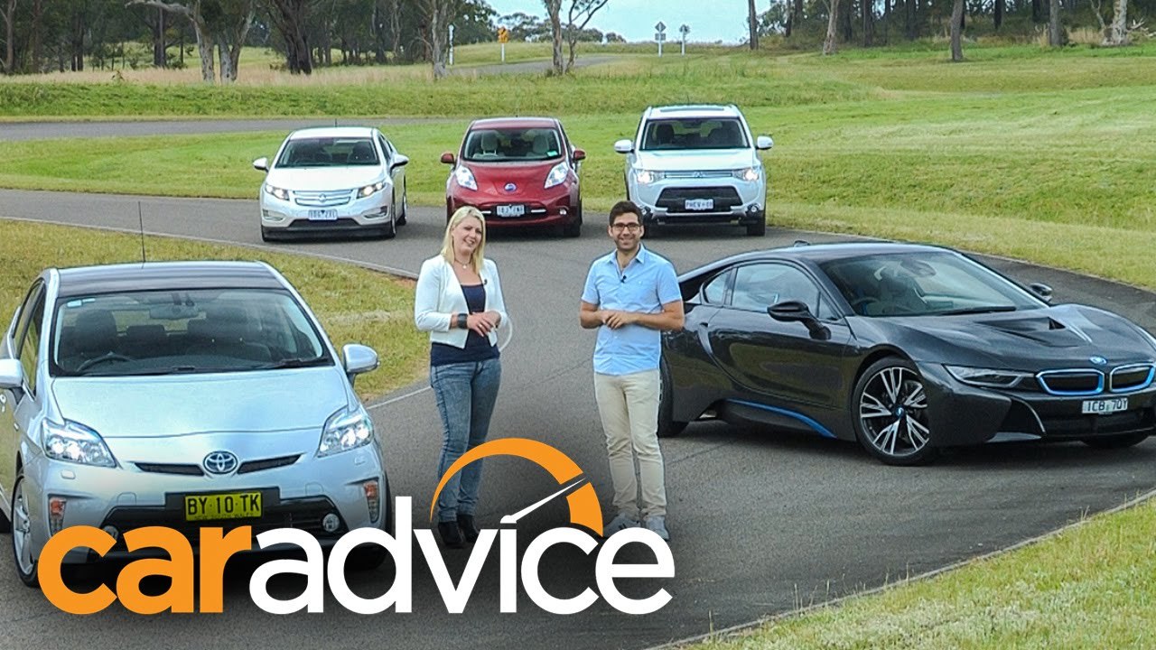 Electric cars comparison _ BMW i8 v Holden Volt v Mitsubishi PHEV v Nissan Leaf v Toyota Prius