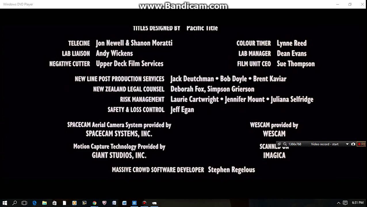 Closing to The Lord of the Rings: The Two Towers 2003 DVD