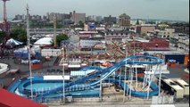 Coney Island Cyclone Roller Coaster POV Front Seat New York City