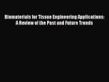 Read Biomaterials for Tissue Engineering Applications: A Review of the Past and Future Trends