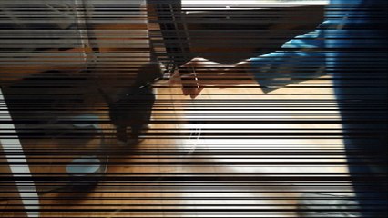 Cute kitten drinking milk by its own for the first time