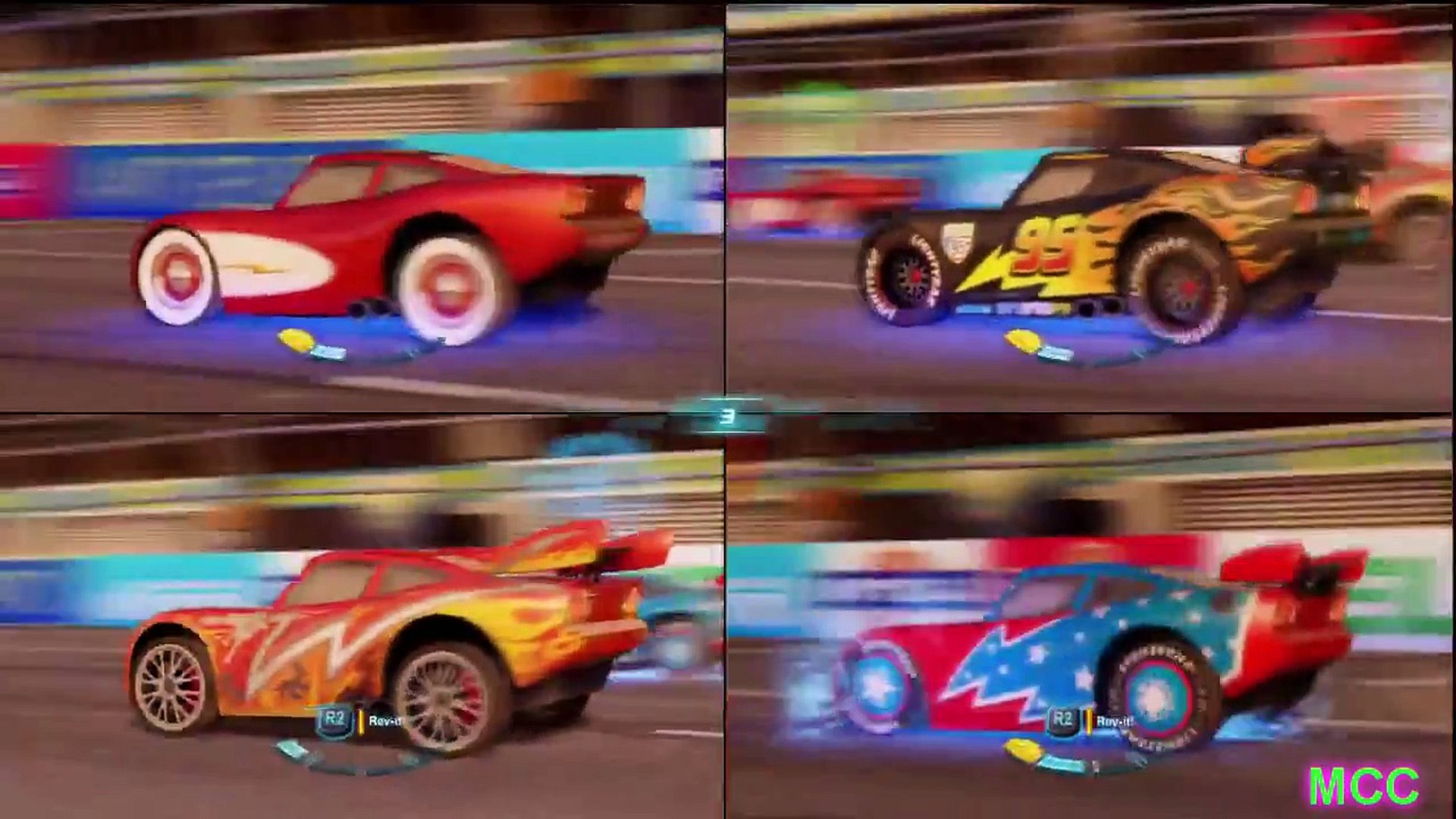 Cars 2 The Game Lightning Mcqueen Dragon Daredevil Carbon Fiber And Radiator 4 Player Race Video Dailymotion