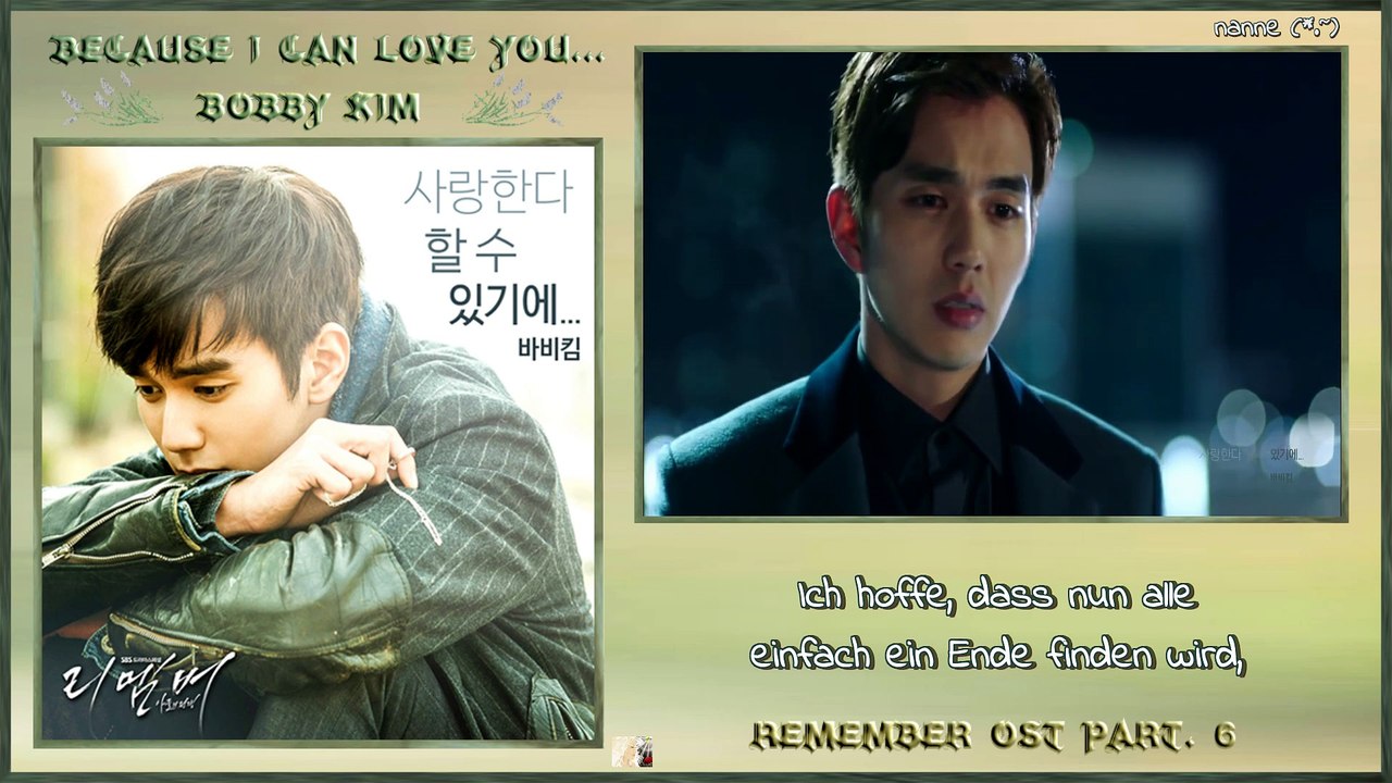 Bobby Kim - Because I Can Love You  k-pop [german Sub]