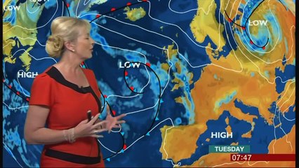 CAROL KIRKWOOD: : BBC ONE Breakfast Weather 23 07 13