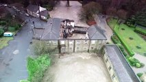 Waterside Inn in Summerseat partly collapsed due to the River Irwell flooding