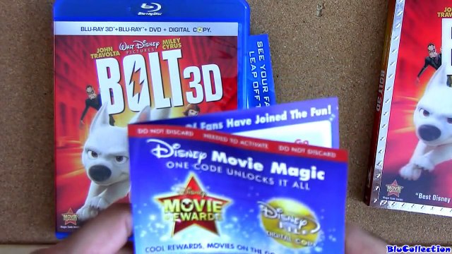 Disney Bolt 3D blu ray unboxing review 4-disc region Free