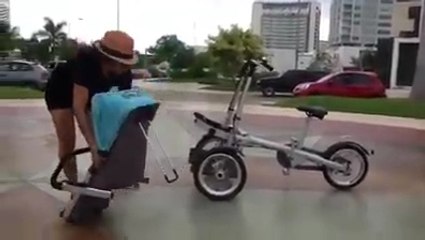De esta manera se convierte una bicicleta en un coche de bebé