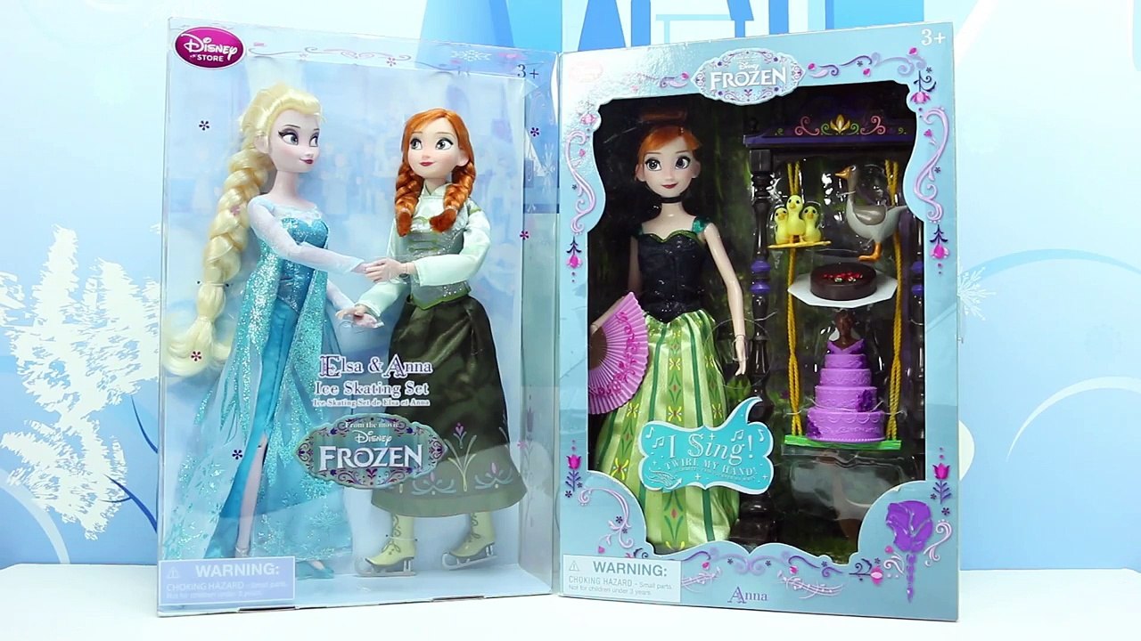 elsa and anna singing doll set