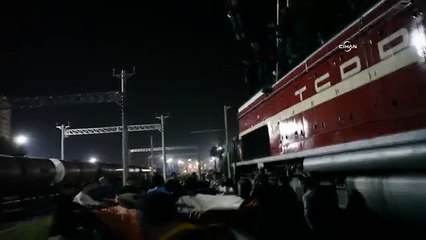 Gücü tükenince henüz şişirilemeyen brandanın üzerine çakıldı