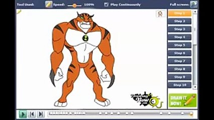 Como desenhar Rath de Ben 10 Omniverse