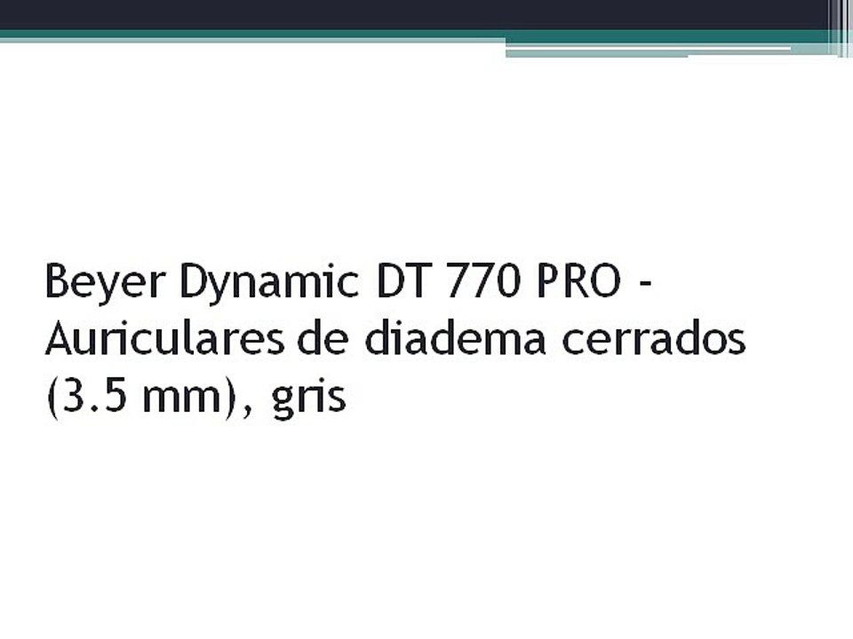 Beyer Dynamic DT 770 PRO - Auriculares de diadema cerrados (3.5 mm), gris