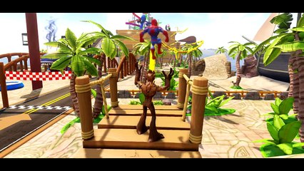 Disney Pixar Cars Mater with Spiderman + Nursery Rhymes (Songs for Kids with Action)