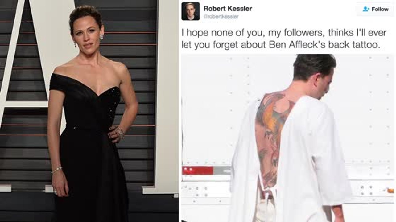 Jennifer Garner ärgert sich über Ben Afflecks Tattoo auf dem Rücken