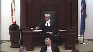 Rachel Notley introduces Gwyneth Dunsford to the Alberta Legislative Assembly