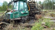 Timberjack 810D stuck in deep mud Ive never seen before, extreme mud conditions