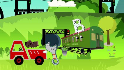 Веселый Гаечный Ключ. Третья серия - буква В. Едем на машинке в АЗБУКУ. Развивающие мультфильмы.