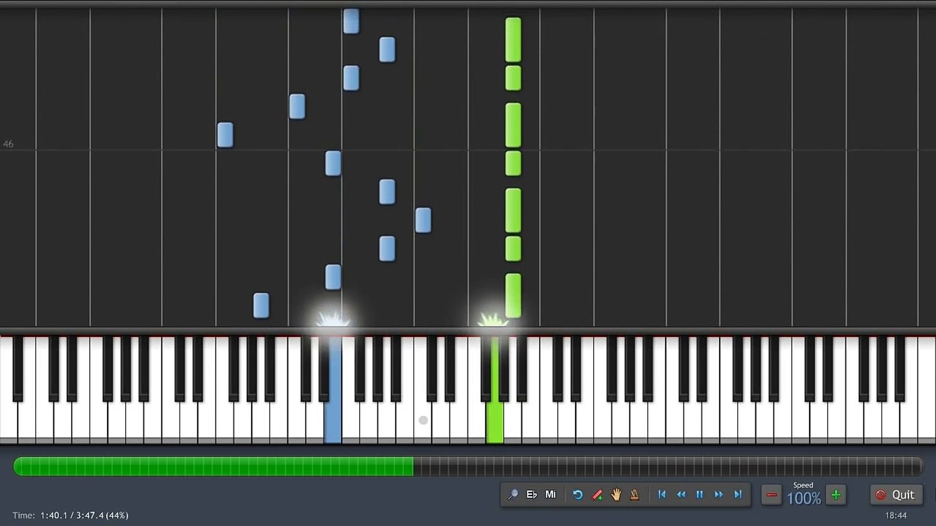 Rufus Wainwright - Hallelujah (Shrek) Piano Tutorial (100% Speed) Synthesia  + Sheet Music - video Dailymotion