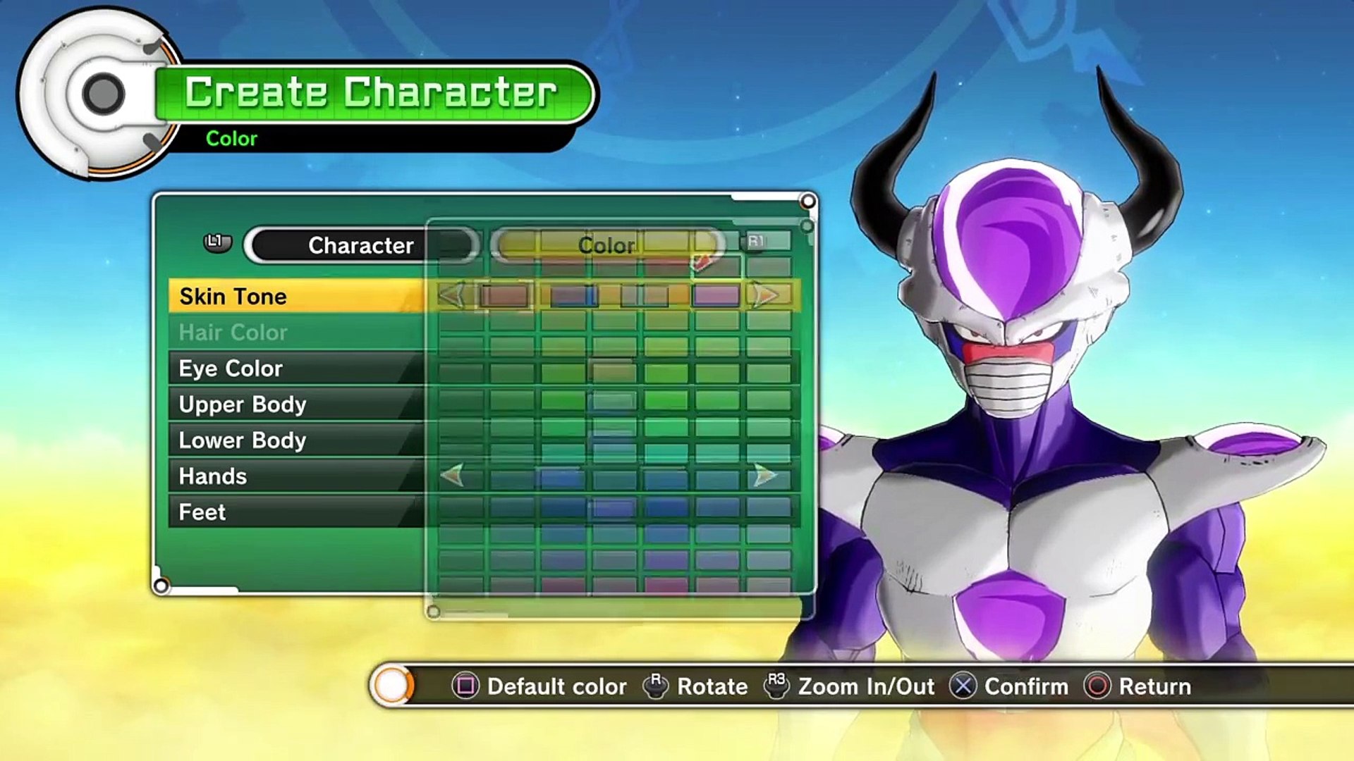 Dragon Ball Xenoverse - Frieza Race Character Creation