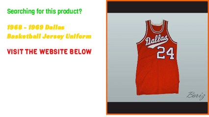 1968 - 1969 Dallas Basketball Custom Jersey Uniform
